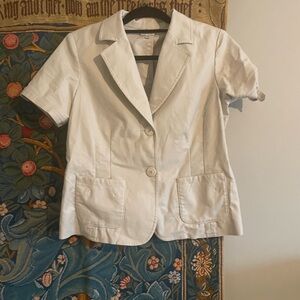 NWOT CLEO Women's Cream Short-Sleeve Blazer Jacket | 10